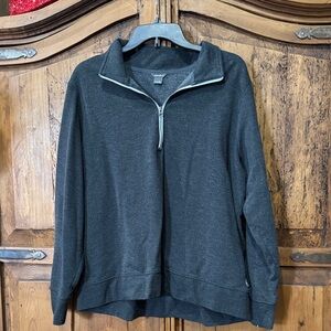 Eddie Bauer charcoal Zip-Up Sweater